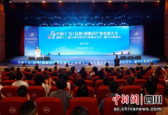 中国·广安（岳池）原料药产业发展大会现场。岳池县融媒体中心供图